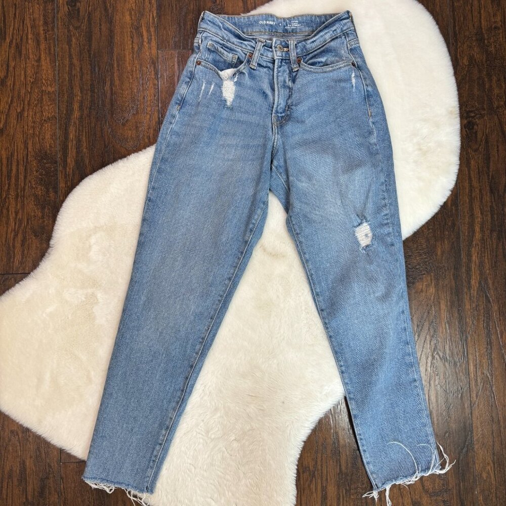 Old Navy Jeans 0 Curvy OG Straight Leg Light Wash High-Rise Denim Women's
